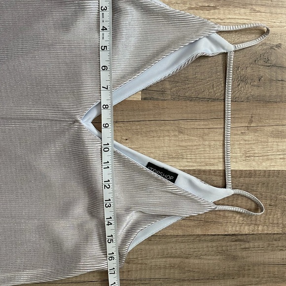 Topshop Oversized Cocktail Metallic Silver Dress - Picture 5 of 7